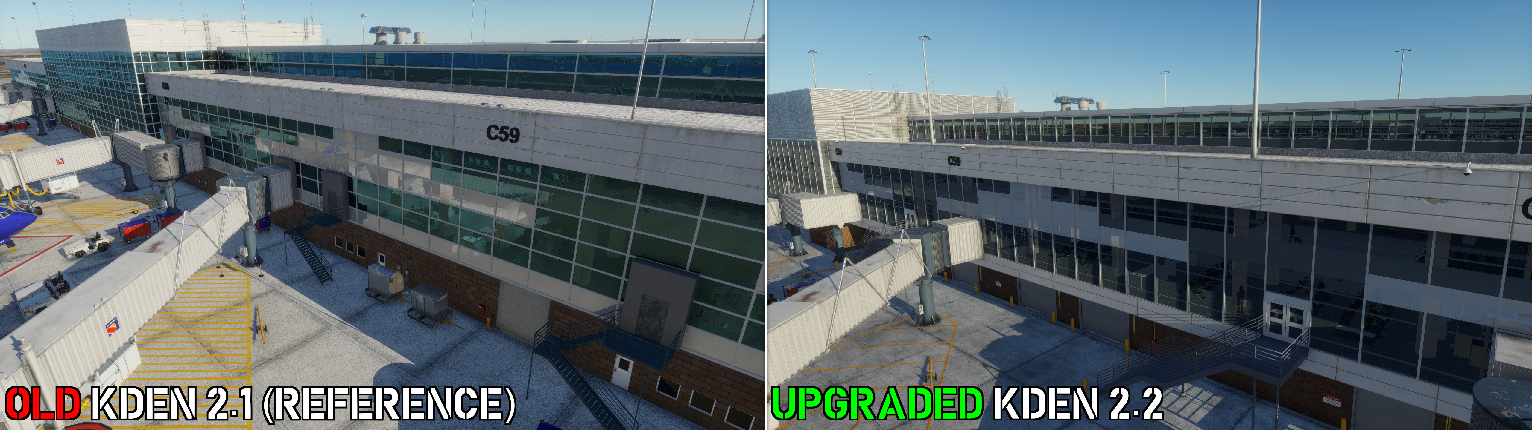 Terminal exterior comparison