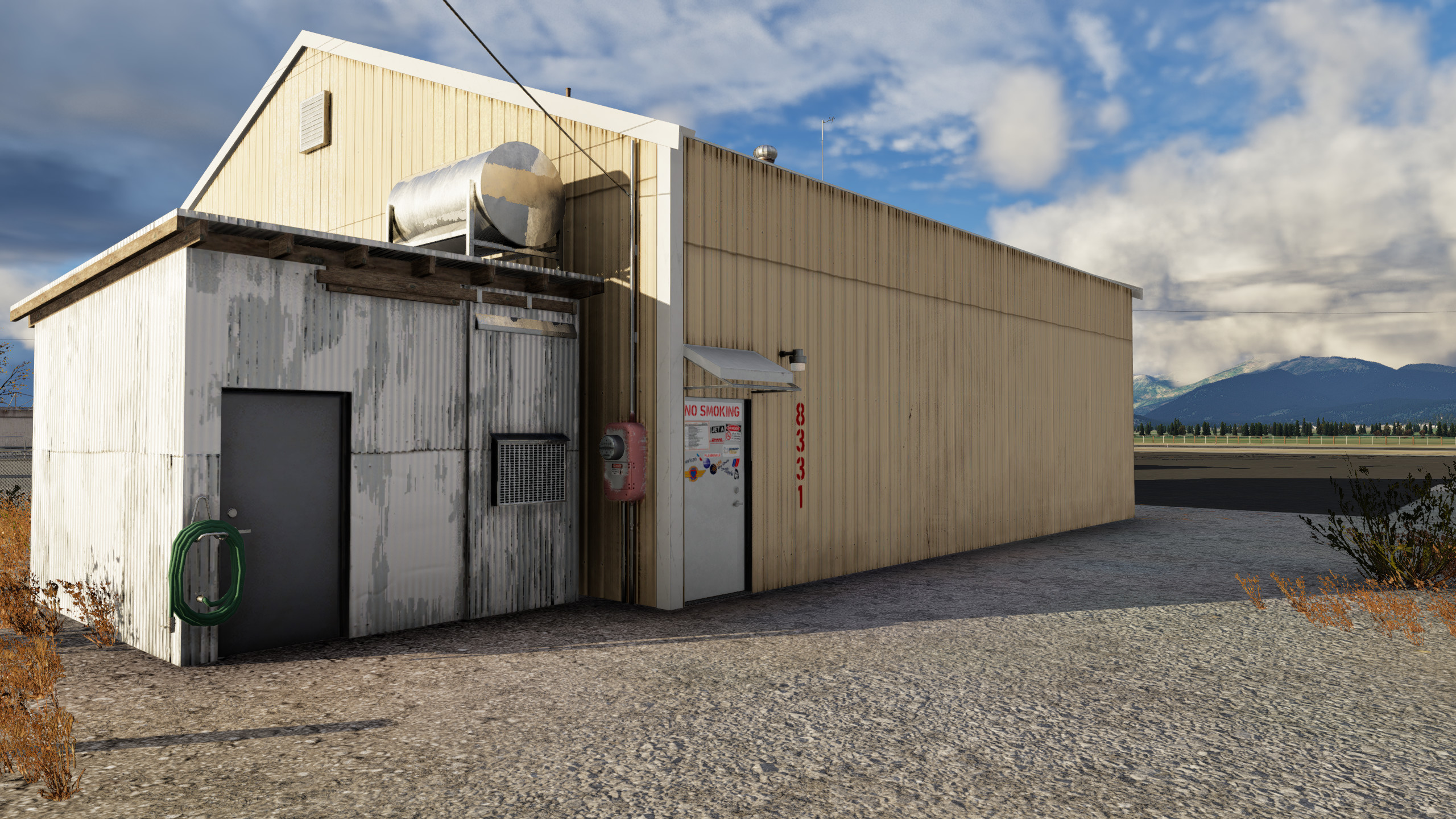 Scott Valley airport utility building for Scott Valley Airport (A30) by X-Codr Designs in X-Plane