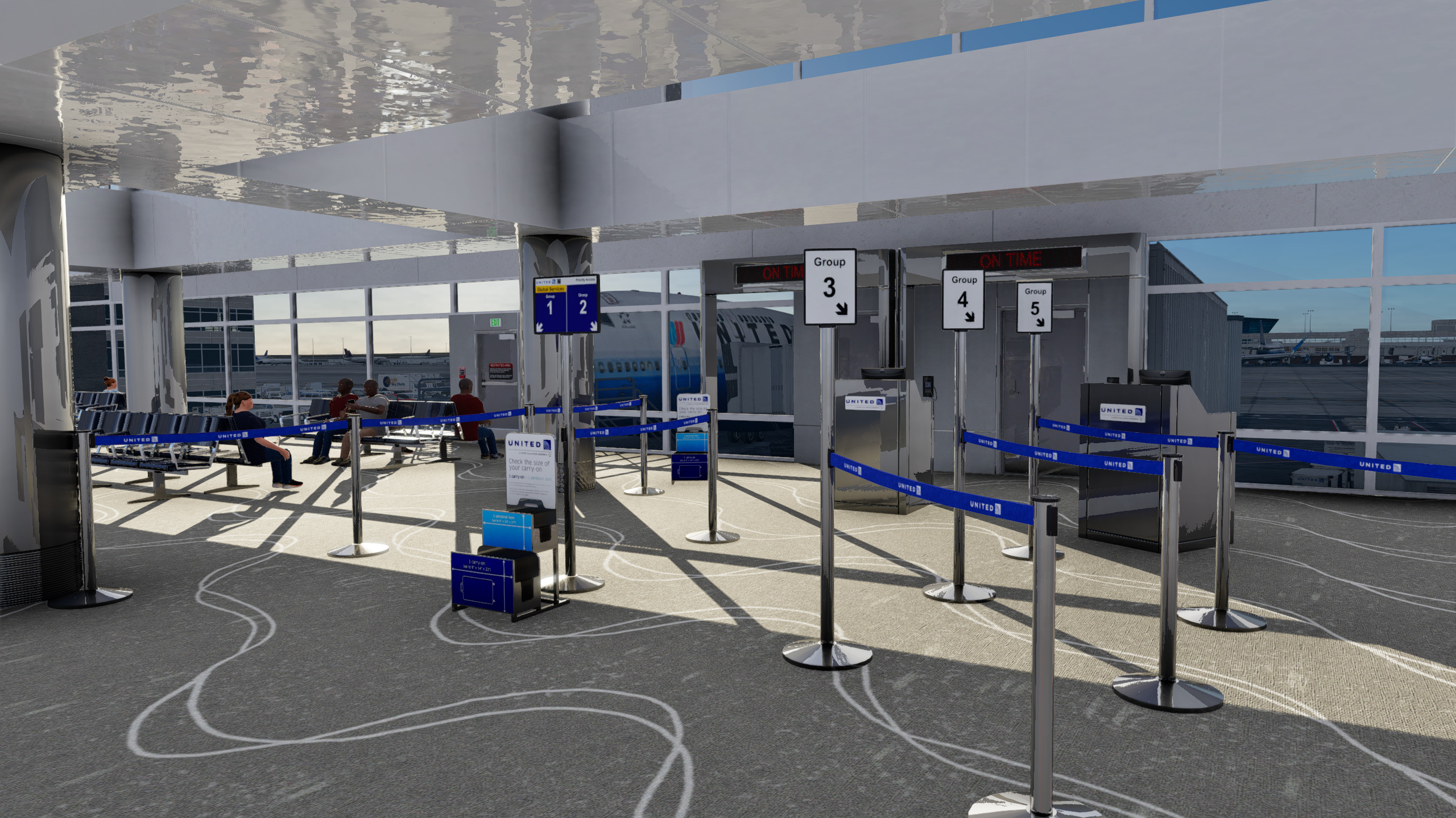 KDEN terminal exterior and glass walkway for Denver International Airport (KDEN) by X-Codr Designs in X-Plane