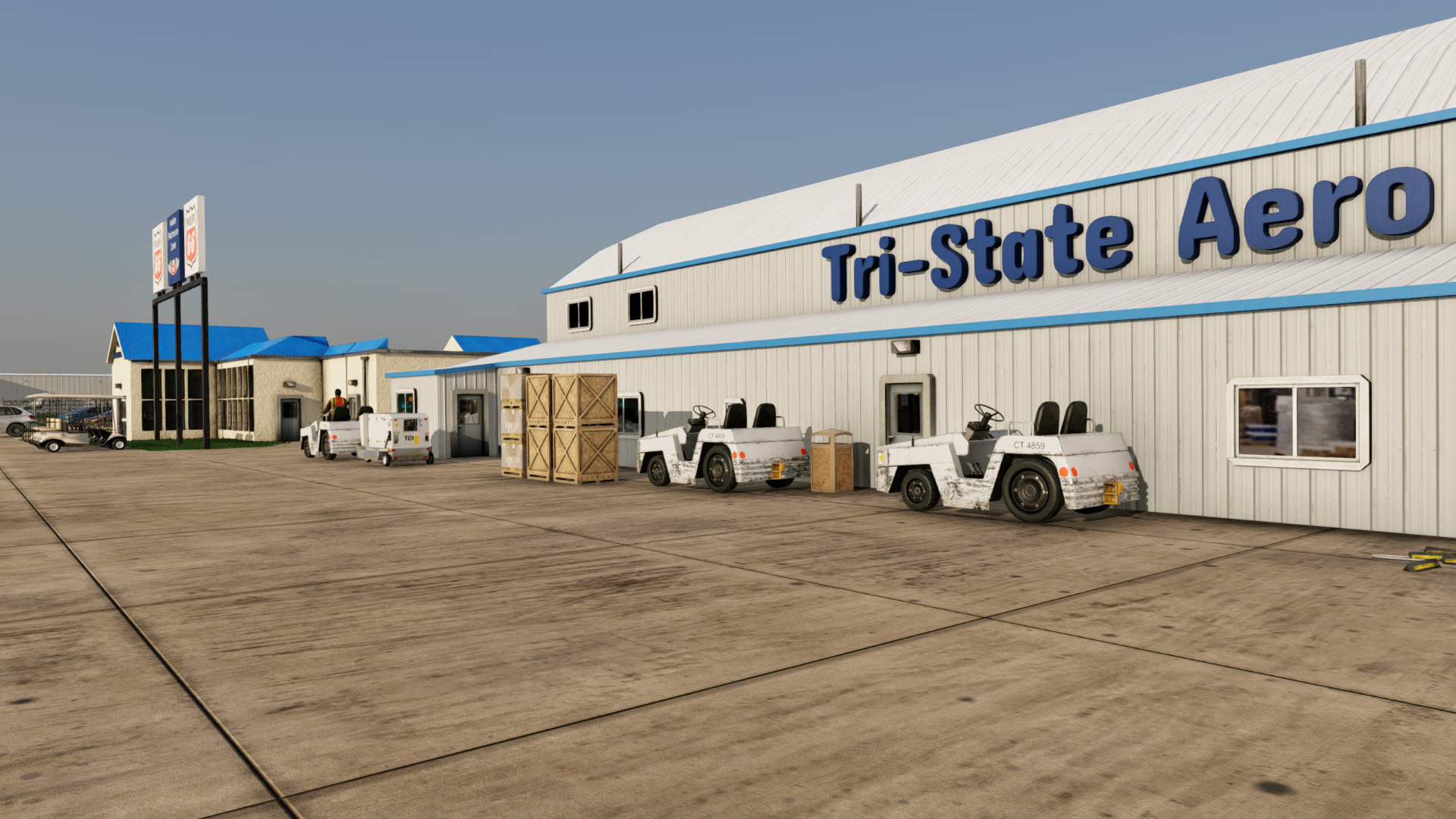 Tri-State Aero building at KEEV for Evansville Regional Airport (KEVV) by X-Codr Designs in X-Plane
