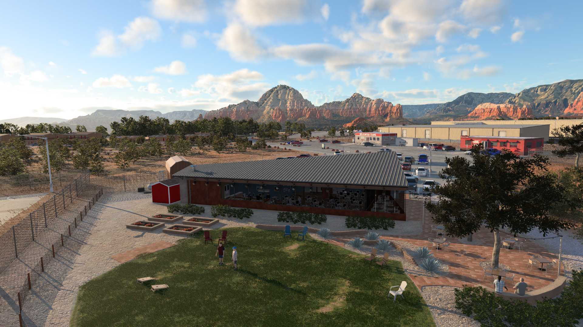 aerial view of Sedona Airport for Sedona Airport (KSEZ) by X-Codr Designs in X-Plane